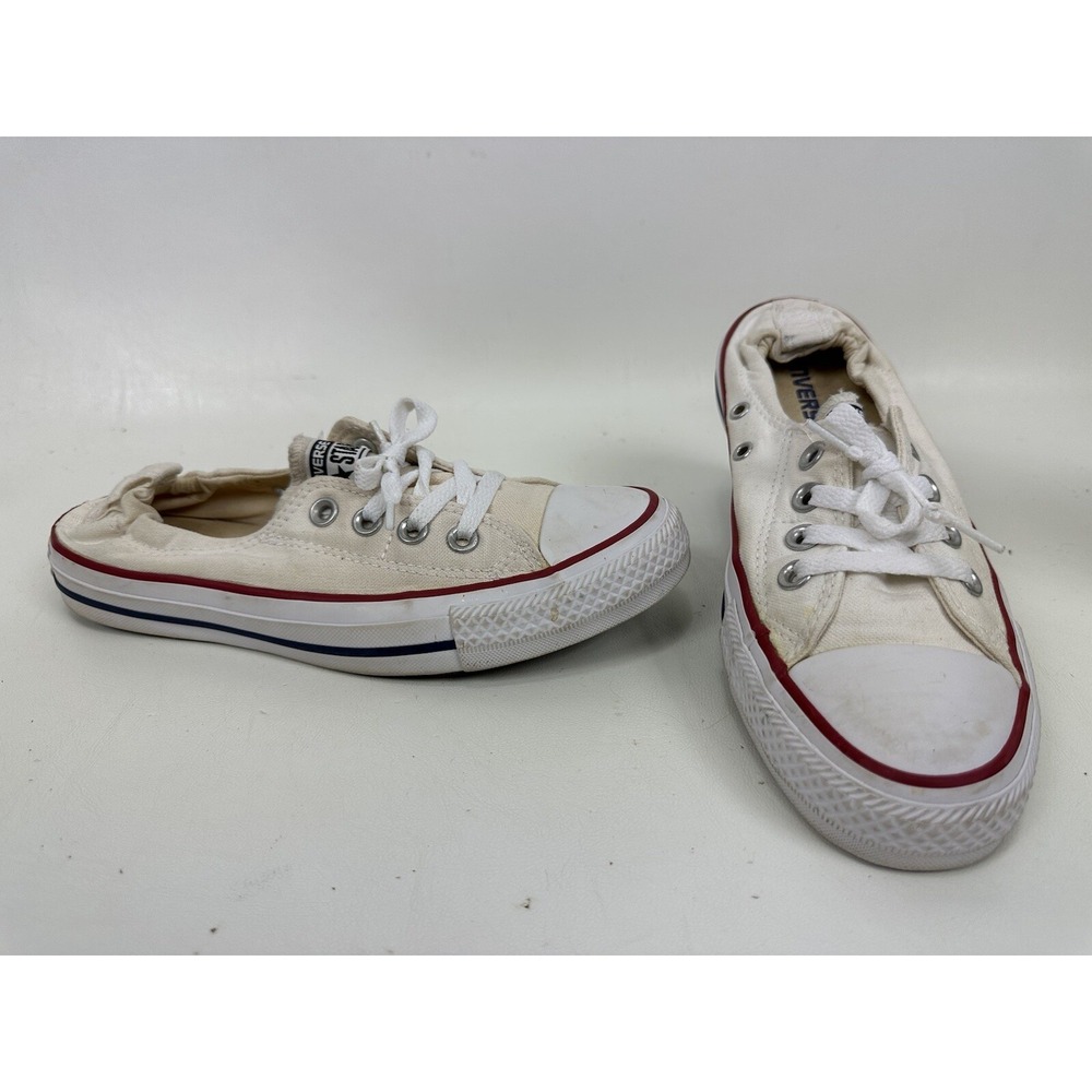 Converse All Star Women's Size 7 Elastic Back No Tie Low Top Shoes White